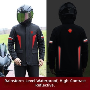 Ensemble imperméable réfléchissant coupe-vent en polyester pour <span class=keywords><strong>moto</strong></span>/vélo électrique, personnalisé en usine, réutilisable, pour <span class=keywords><strong>homme</strong></span> (veste et <span class=keywords><strong>pantalon</strong></span> séparés) - Product Image 2