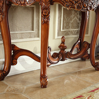 Console d'entrée demi-lune en bois massif européen, artisanale, vintage, pour couloir de villa, mobilier de hall minimaliste