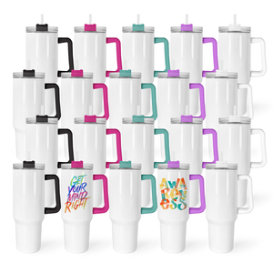 Gobelet isotherme en acier inoxydable de 40 oz avec poignée, écologique, idéal pour les cadeaux d'entreprise - Livraison gratuite - Product Image 1