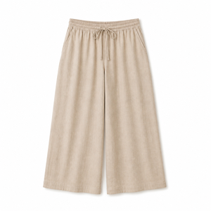 <span class=keywords><strong>Pantaloni</strong></span> Casual da Donna in <span class=keywords><strong>Lino</strong></span>/Cotone Intrecciato <span class=keywords><strong>Beige</strong></span>, Vestibilità Regolare, Vita Media, Fronte Piatto, con Coulisse, Traspiranti, Eco-Friendly, Estivi - Product Image 1