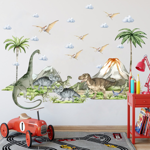 Set di 3 <span class=keywords><strong>Adesivi</strong></span> Murali con Dinosauri Cartoon, Decorazioni <span class=keywords><strong>per</strong></span> Soggiorno e Camera dei Bambini, <span class=keywords><strong>Adesivi</strong></span> in PVC Autoadesivi <span class=keywords><strong>per</strong></span> Casa - Product Image 5