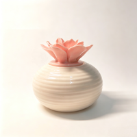 HC Maßgefertigtes Grenzüberschreitendes Porzellan-Blumen-Räucherstäbchenhalter-Set Handgeformt Umweltfreundlich Handgemacht Aromatherapie-Rose für Haus und Garten