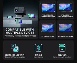 Ihomelife เครื่องฉายวิดีโอ P50 4K 1080P 800 ANSI ลูเมน2GB 16GB แอนดรอยด์สำหรับใช้ในบ้าน - Product Image 3