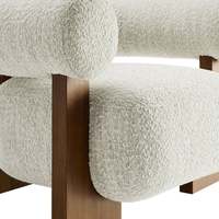 Fauteuils modernes ronds rembourrés, fauteuils d'appoint, canapé simple pour salon et chambre à coucher