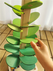 Jouets éducatifs en bois pour enfants, blocs de suivi de billes en marbre, arbres musicaux sonores arc-en-ciel, assemblage de pétales - Product Image 5