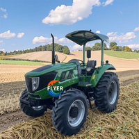 Tracteur agricole 4x4 de 120 CV avec chargeur frontal, transmission par engrenages, haute productivité, à vendre