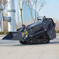 Mini-chargeuse sur chenilles V1100, moteur diesel Kubota 17,2 kW, certifiée EPA, chargeuse compacte sur chenilles, garantie 1 an pour l'agriculture