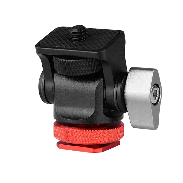 Field Monitor Mount Holder Aluminum Alloy 360 Swivel 180 Tilt Adjustable Anti-Scratch Portable Camera Monitor Mounting Adapter