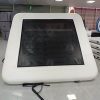 Plataforma Flotante Inflable para Piscina, Isla Flotante, Plataforma de Natación, Hamaca Acuática, Tapetes Flotantes con Malla