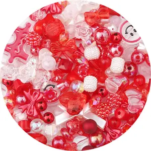 100g pingentes de joias de moda mistas aleatório, miçangas & acessórios diy de plástico lucite beads