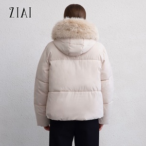 Giacca Piumino Imbottita Lucida Calda e alla Moda <span class=keywords><strong>Cappotto</strong></span> Trapuntato Corto <span class=keywords><strong>Nero</strong></span> da Donna Piumino <span class=keywords><strong>con</strong></span> Grande Cappuccio in <span class=keywords><strong>Pelliccia</strong></span> <span class=keywords><strong>Cappotto</strong></span> Imbottito - Product Image 3