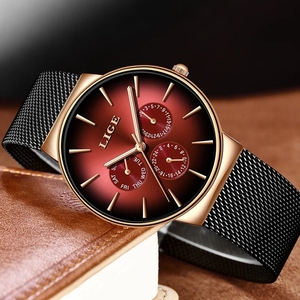 <span class=keywords><strong>Montre</strong></span>-bracelet à quartz ultra-fine <span class=keywords><strong>Lige</strong></span> 9936 pour homme, étanche, en acier, avec bracelet en maille, <span class=keywords><strong>montre</strong></span> de sport en alliage, nouvelle collection pour homme, style affaires et antique - Product Image 1