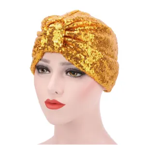 HZO-18165女性打结亮片头巾头套化疗睡帽预系帽子发包