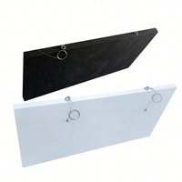 Panneaux acoustiques suspendus Line Wave, panneaux en laine de verre encadrés, installation verticale, classe d'incendie A2