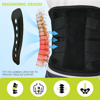 Ceinture de soutien lombaire tricotée réglable et légère, respirante, à compression élastique, pour le soutien du bas du dos, idéale pour le bureau et le sport