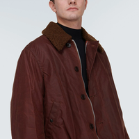 Veste d'extérieur vintage pour homme en coton ciré, doublée polaire chaude, avec revers et ourlet réglables, fermeture éclair, pour l'hiver