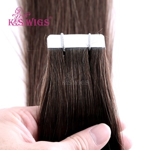 KSWIGS Venta Directa de Fábrica Extensiones de Cabello Adhesivas 100% Cabello Chino Multicolor Cabello Virgen Remy Sin Enredos - Product Image 4