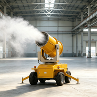 Brumisateur diesel mobile pour le contrôle des poussières des décharges, portée 80 m avec direction de pulvérisation réglable, canon à brouillard, arroseurs