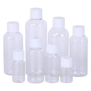 Botellas de plástico para medicamentos de 100 ml, delgadas y altas, con tapas blancas de rosca para envasado de alimentos - Product Image 2