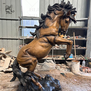 Décoration de jardin extérieure BLVE, statues d'animaux réalistes en métal coulé grandeur nature, sculpture de cheval en bronze avec des ailes - Product Image 4