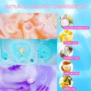 Venta al por mayor colorido rico baño de burbujas Fizzies Bola de baño natural orgánico manteca de karité piel seca hidratar conjunto de bomba de baño - Product Image 5