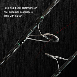 Canne à pêche personnalisée 2 pièces en carbone/fibre de verre avec poignée EVA et guides Fuji, couleur et poids personnalisés, vente directe usine - Product Image 4