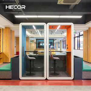 Cabina de Oficina Móvil Insonorizada para una Sola Persona con Vidrio de Privacidad, Mini Módulo de Oficina para el Hogar - Product Image 3