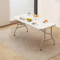 Rechteckiger Moderner Esstisch Catering Bankett Picknick Klappbarer Kunststofftisch für Außenbereich Wohnzimmer Möbel Tisch