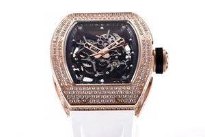 oem logo top-quality, noble and high-quality rose gold diamond-encrusted <b>automatic</b> mechanical waterproof <b>wristwatch</b> - Product Image 2