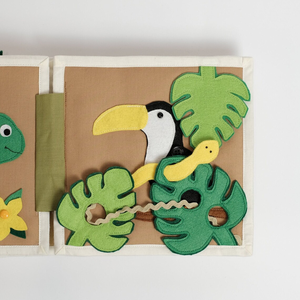 Montessori animaux sensoriels <span class=keywords><strong>feutre</strong></span> activité livre doux apprentissage précoce jouets éducatifs <span class=keywords><strong>pour</strong></span> enfants livre calme <span class=keywords><strong>pour</strong></span> bébé - Product Image 5