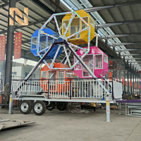 Nova Rides Tragbares 16-Personen-Mini-Riesenrad mit Anhänger, CE-zertifizierte mobile Fahrgeschäfte für Partys und Events