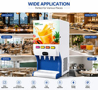 Distributeur de jus frais commercial personnalisé ODM à 4 saveurs, machine à boissons froides, machine à boissons aux fruits froids pour snack-bar