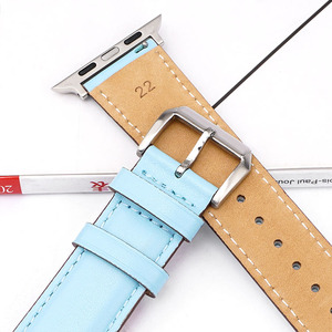 Correa de reloj de piel auténtica de vaca de 38/41/45mm con logotipo personalizado para <span class=keywords><strong>Apple</strong></span> iWatch Series 8 7 6 5 4 3 2 1 <span class=keywords><strong>SE</strong></span> 49mm correa de reloj Ultra - Product Image 3