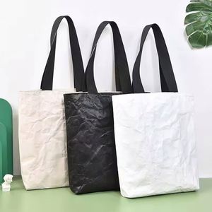 Sac fourre-tout en papier Tyvek imperméable de grande capacité avec logo personnalisé, écologique, lavable, sac à bandoulière pour femmes, vente en gros - Product Image 1