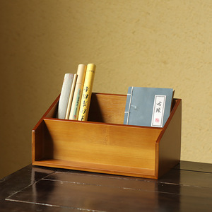 Bamboo Tea Display Rack 3 Tier <b>Desktop</b> Organizer Storage For Tea Ware And Utensils Multi Compartment <b>Shelf</b> Anji Origin - Product Image 4