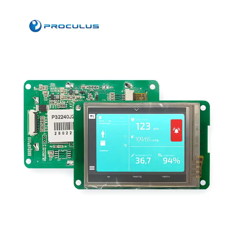 Proculus 2.8 inch uart tft esp32 display HMI LCD Controlment Project Graphic arduino lcd display for smart home