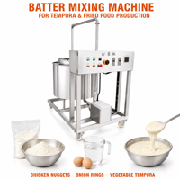 Mélangeur de pâte pour tempura de poisson, capacité de 100 litres, unité à enveloppe chauffante de 1,5 kilowatt