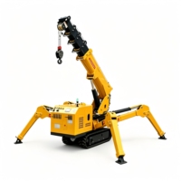 Mini-grue araignée hydraulique de 3 tonnes et 5 tonnes, rotation à 360 degrés, grue araignée mobile télécommandée