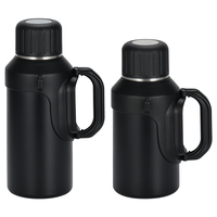 Botol air vakum baja tahan karat dinding ganda Set gelas bir desain Tuang mudah Baru gagang Pot perjalanan terisolasi