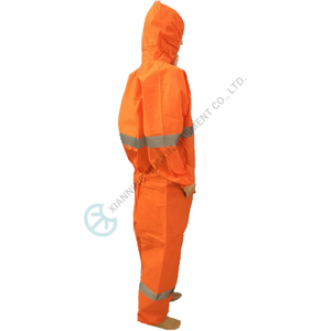 Wasserdichter, antistatischer, asbestresistenter, radioaktivem Partikelschutzmittel beständiger Overall, leuchtend orange, Schutzklasse C - Product Image 3