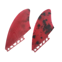 Bas quantité minimale de commande prix d'usine Surf couleur rouge aileron double ailerons quille en fibre de verre aileron de surf