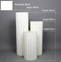 Colonne Romaine Blanche Pliable en Papier pour Mariage, Présentoir à Desserts, Décoration d'Allée, Fête Prénatale, Anniversaire, Présentation de Gâteaux - Vente en Gros