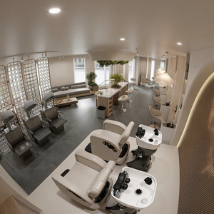 Diseño Interior Moderno y de Lujo para Barbería |   Muebles de Salón Personalizados, Ecológicos y Duraderos con LED |   Solución Integral Llave en Mano para Belleza - Product Image 5