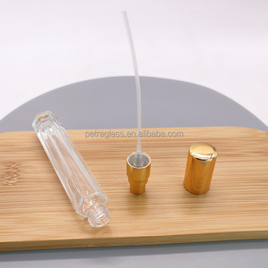 Rollo de perfume de viaje cuadrado redondo de 10ml 15ml transparente grueso de lujo en botella de vidrio con tapa - Product Image 4