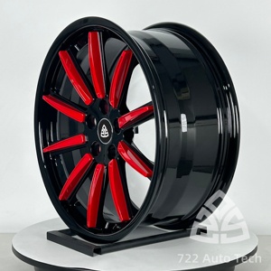 Rines Forjados Negros y Rojos 722auto de 18, 19 y 20 Pulgadas, 5x112, 5x114.3, 5x120, Cóncavos Profundos para Porsche 911, BMW M2, Audi RS3, Ferrari Roma - Product Image 4