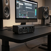 Midiplus Studio S Pro OTG Antarmuka Audio USB Profesional 24-bit 192kHz Kartu Suara dengan Preamp untuk Streaming dan Rekaman Mobile