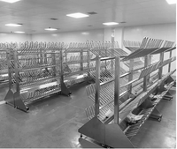 Séchoir à bottes chauffant en acier inoxydable 304 pour 40 paires avec stérilisation à l'ozone et moteur, idéal pour l'utilisation en usine de transformation d'aliments surgelés