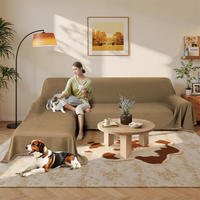 Housse de canapé extensible antidérapante de luxe en jacquard noir, directement de l'usine, pour canapé sectionnel, salon, taille universelle, durable