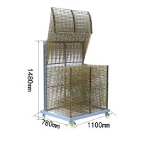 Étagère de séchage multi-niveaux mobile en métal avec roues pour sérigraphie, support de rangement manuel pour atelier d'impression et entrepôt