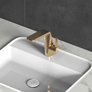Robinet de lavabo de luxe en laiton doré en forme d'oiseau à poignée unique pour hôtel/appartement EN-HM-B001 - Product Image 2